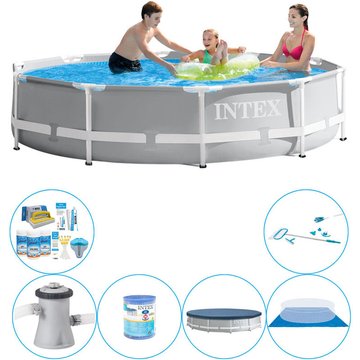 Intex Piscine Prism Frame Ronde 305x76 cm avec accessoires - Prix compétitif, livraison rapide !