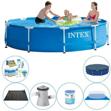 Intex Piscine Metal Frame Ronde 305x76 cm - Piscine avec accessoires - Prix compétitif, livraison rapide !