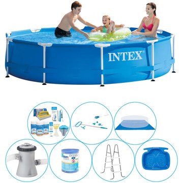 Intex Piscine Metal Frame Ronde 305x76 cm - Paquet tout-en-un 8 pièces - maintenant plus abordable