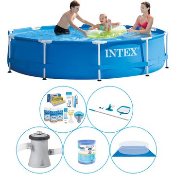 Intex Piscine Metal Frame Ronde 305x76 cm - 6 pièces - Offre combinée de piscine