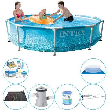 Offre Piscine Intex - 7 pièces - Intex Piscine Metal Frame Ronde Plage 305x76 cm