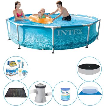 Intex Piscine intelligente Metal Frame Ronde Plage 305x76 cm - Prix compétitif, livraison rapide !