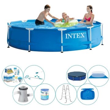 Intex Piscine Metal Frame Ronde 305x76 cm - Pack piscine tout-en-un - Prix compétitif, livraison rapide!