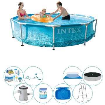 Offre Deluxe Intex Piscine Ronde Metal Frame Plage 305x76 cm - Prix compétitif, livraison rapide !