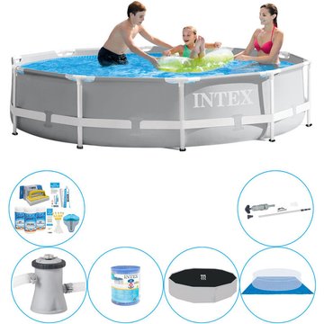 Intex Piscine Prism Frame Ronde 305x76 cm - Paquet combiné piscine - Offre