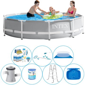 Intex Piscine - Pack tout-en-1 de 8 pièces pour Piscine Intex Prism Frame Ronde 305x76 cm - Prix compétitif, livraison rapide !