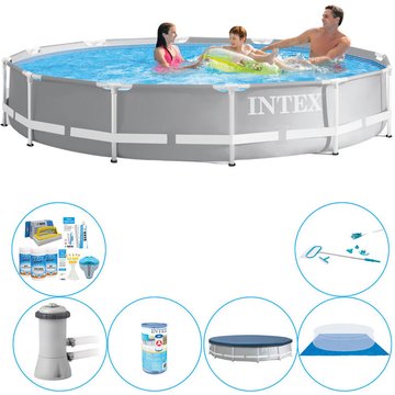 Intex Piscine Prism Frame Ronde 366x76 cm - Piscine avec accessoires