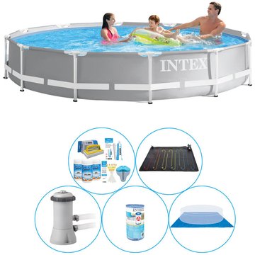 Intex Piscine Prism Frame Ronde 366x76 cm - 6 pièces - Piscine avec accessoires - Prix compétitif, livraison rapide !