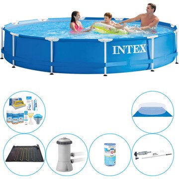 Intex Piscine - Offre spéciale : Ensemble 7 pièces Metal Frame Ronde 366x76 cm - maintenant plus abordable