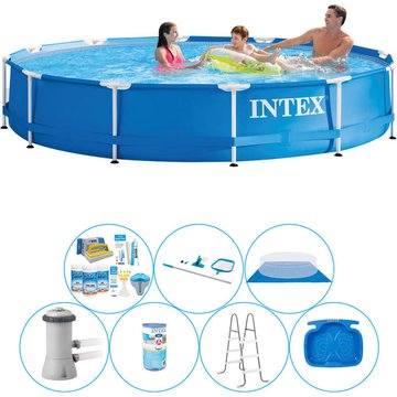 Intex Piscine Metal Frame Ronde 366x76 cm - 8 pièces - Offre spéciale - Intex