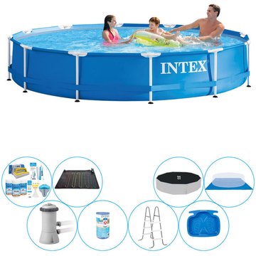 Forfait Piscine Deluxe Intex Piscine Metal Frame Ronde 366x76 cm - Intex Piscine