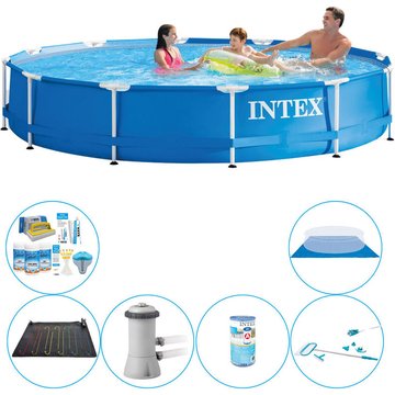 Intex Piscine Metal Frame Ronde 366x76 cm - 7 pièces - Set de piscine