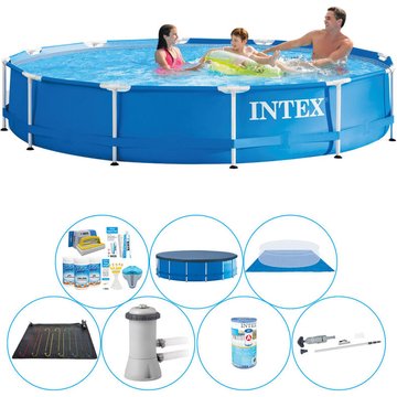 Deal de piscine - Intex Piscine Metal Frame Ronde 366x76 cm - Prix compétitif, livraison rapide !