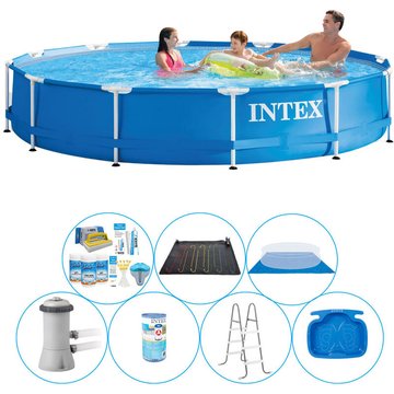 Intex Piscine Super Deal - 8 pièces Metal Frame Ronde 366x76 cm - Prix compétitif, livraison rapide !