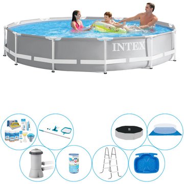 Intex Piscine Prism Frame Ronde 366x76 cm - Set Deluxe - Prix compétitif, livraison rapide!