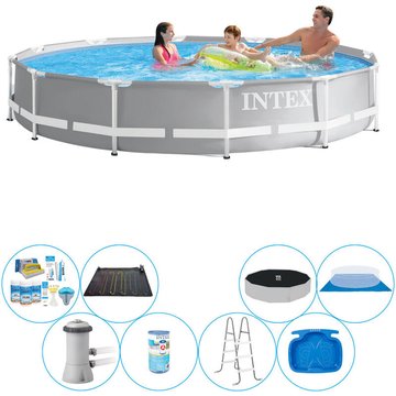 Intex Piscine Prism Frame Ronde 366x76 cm - Forfait Deluxe - Prix compétitif, livraison rapide !
