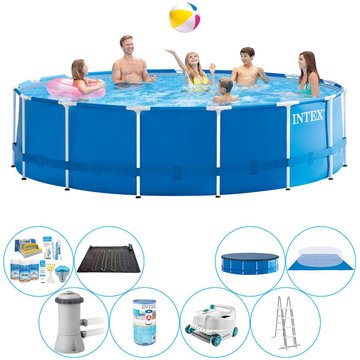 Offre combinée de piscine Intex Piscine Metal Frame Ronde 457x122 cm - offrir