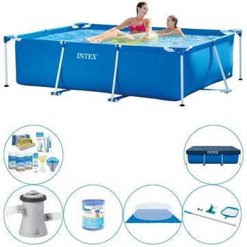 Intex Piscine - Frame Pool - 220 x 150 x 60 cm - Avec des accessoires - Bleu