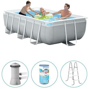 Piscine tubulaire rectangulaire Intex Piscine 300x175x80 cm - avec pompe de filtration
