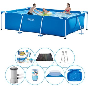Intex Piscine - Frame Pool Rectangulaire 300x200x75 cm - 8 pièces - Super Deal - Bleu