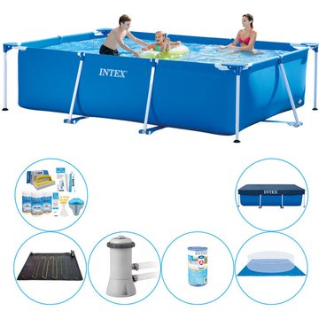 Intex Piscine Frame Rectangulaire 300x200x75 cm avec Accessoires - Bleu