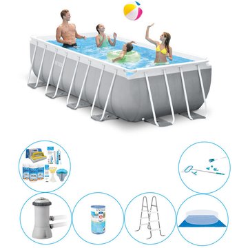 Piscine Intex Prism Frame Rectangulaire 400x200x100 cm avec accessoires - 6 pièces - offrir