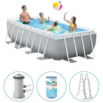 Piscine tubulaire rectangulaire Intex 400x200x100 cm - avec pompe de filtration