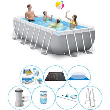 Pack de piscine - 7 pièces - Intex Piscine Prism Frame Rectangulaire 400x200x100 cm - MAINTENANT plus abordable