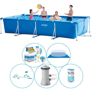 Piscine Intex avec accessoires - 6 pièces - Intex Frame Pool Ronde 450x220x84 cm - Prix compétitif, livraison rapide!
