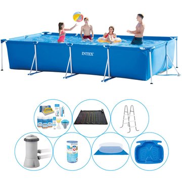 Intex Piscine Frame Pool Rectangulaire 450x220x84 cm - 8 pièces - Super Deal - Bleu