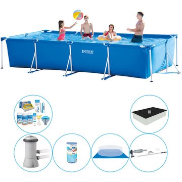 Intex Piscine Frame Pool Rectangulaire 450x220x84 cm - Paquet combiné piscine - maintenant plus abordable