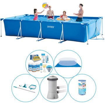 Intex Piscine Frame Pool Rectangulaire 450x220x84 cm - 6 pièces - Offre combinée de piscine - maintenant plus abordable