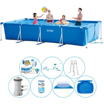 Intex Piscine Frame Pool Ronde Tout en 1 - Paquet 8 Pièces 450x220x84 cm