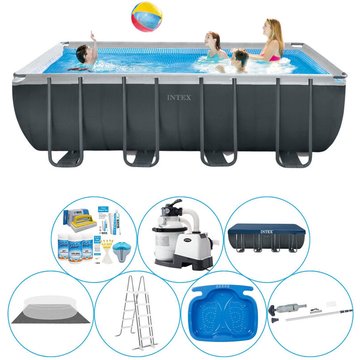 Intex Piscine Ultra XTR Frame Rectangulaire 549x274x132 cm - Gris