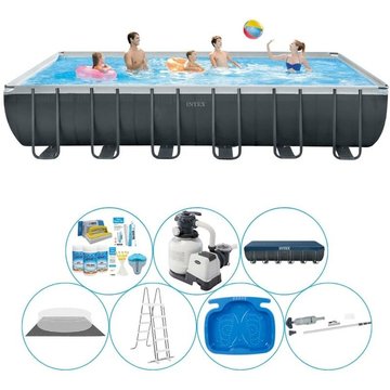Intex Piscine Ultra XTR Frame Rectangulaire 732x366x132 cm - Gris