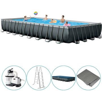 Piscine tubulaire rectangulaire Intex 975x488x132 cm - Accessoires inclus