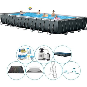 Set de piscine Intex Ultra XTR Frame rectangulaire 975x488x132 cm - Gris