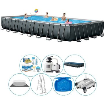 Intex Piscine Ultra XTR Frame Rectangulaire 975x488x132 cm - Gris