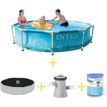 Piscine tubulaire ronde Intex Piscine 305x76 cm - Metal Frame Pool - Prix compétitif, livraison rapide!