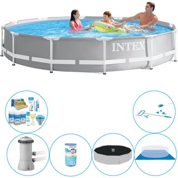 Intex Piscine - Set de piscine combinée Prism Frame Ronde 366x76 cm