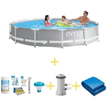 Piscine tubulaire ronde Intex Piscine 366x76 cm - Prism Frame Pool - Prix compétitif, livraison rapide !
