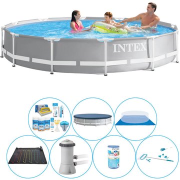 Intex Piscine : Set de piscine Prism Frame Ronde 366x76 cm - Prix compétitif, livraison rapide !