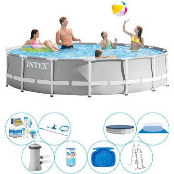 Piscine avec accessoires Intex Prism Frame Ronde 457x107 cm - maintenant plus abordable
