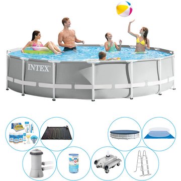 Piscine Intex Prism Frame ronde 457x107 cm avec accessoires - Prix compétitif, livraison rapide !