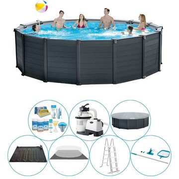 Intex Piscine Graphite Gris Super Deal - 478x124 cm - Prix compétitif, livraison rapide!