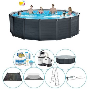 Intex Piscine Graphite Grise Ronde 478x124 cm - Intex Piscine