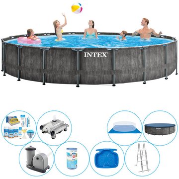 Intex Piscine Prism Frame Greywood Ronde 549x122cm