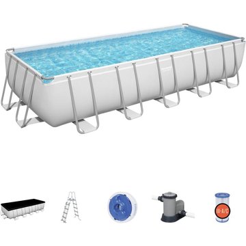 Piscine hors-sol tubulaire Bestway Power Steel 640x274x132 cm Épurateur à cartouche de 5 678 l/h Bâche et échelle