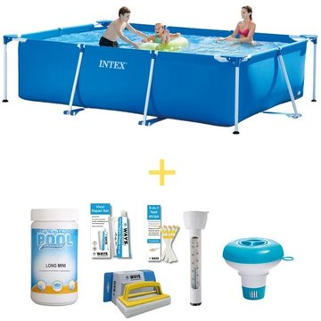 Intex Piscine - Frame Pool - 300 x 200 x 75 cm - Avec pack d'entretien Ways - Bleu
