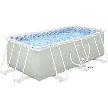 Piscine tubulaire rectangulaire MH Jack gris clair